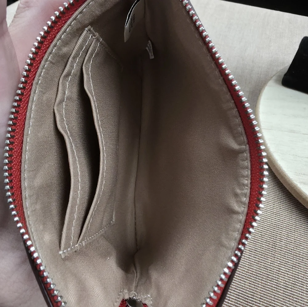 Coach Red and Blue Striped Wristlet NWT - Picture 7 of 7